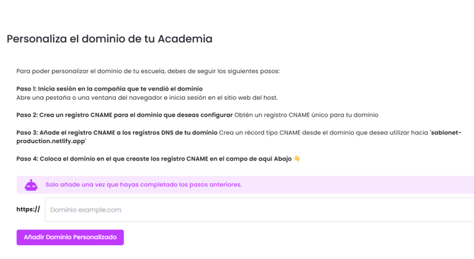 instrucciones dominio