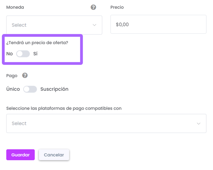 precio de oferta